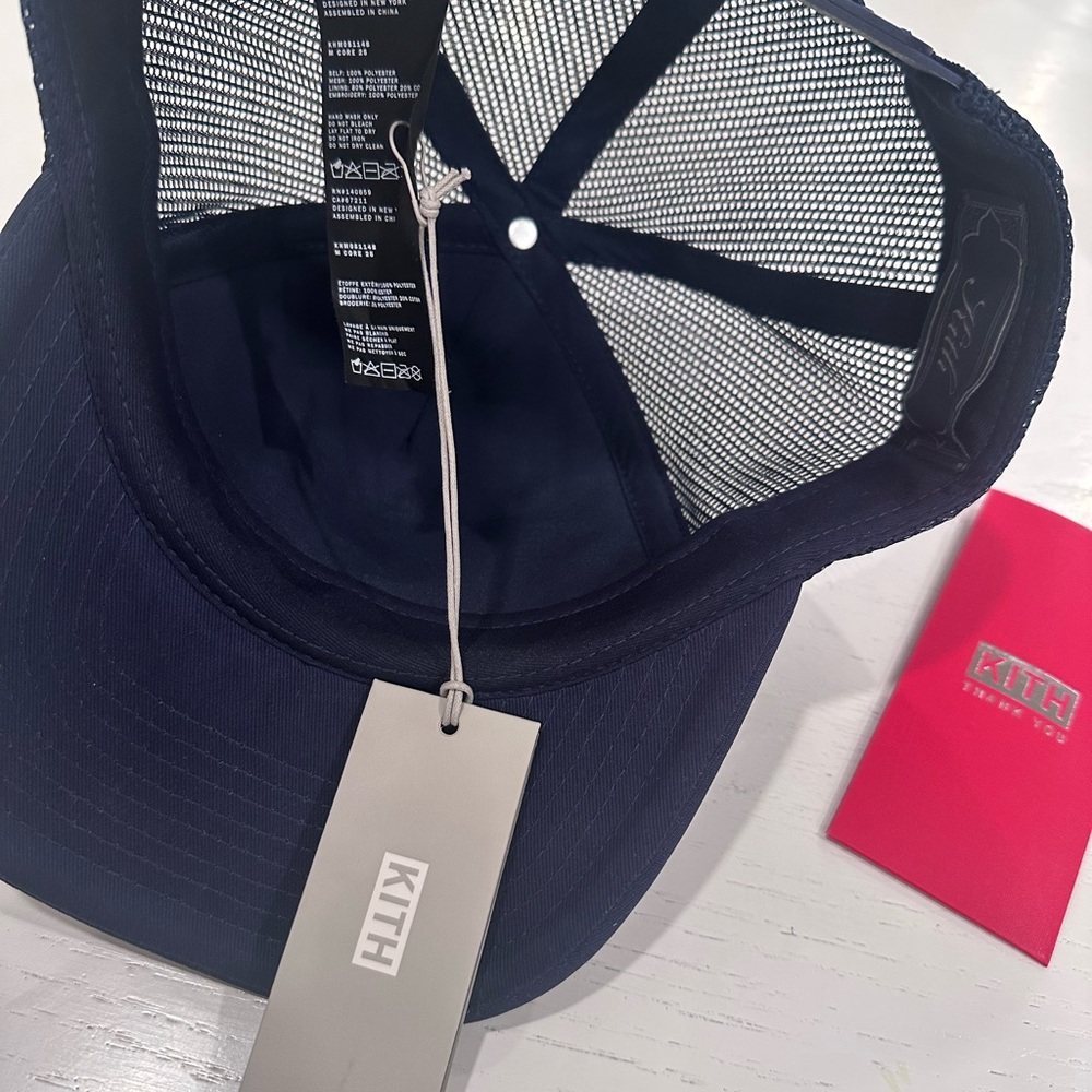Kith Dark Blue Poly Foam Nolan Trucker Cap with Logo - Picture 5 of 8